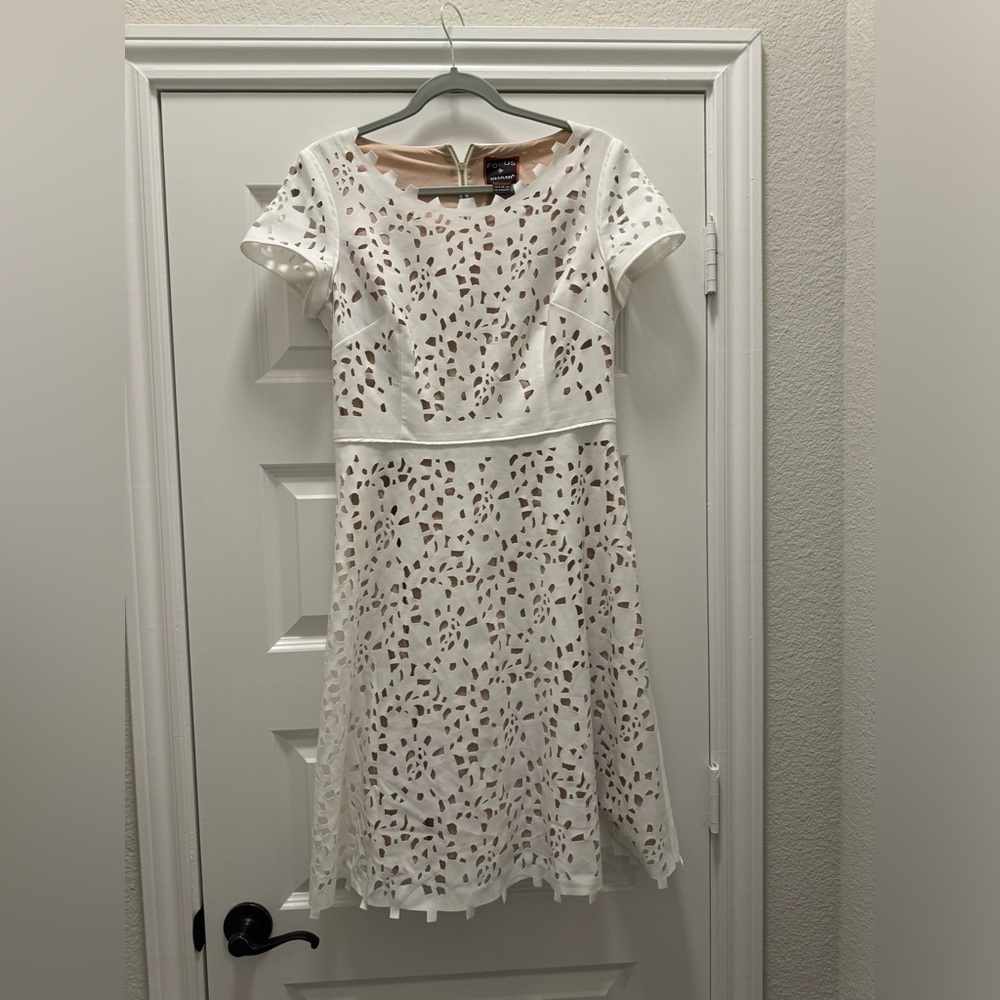 FOCUS by Shani Laser Cut Mini Dress - Picture 2 of 5
